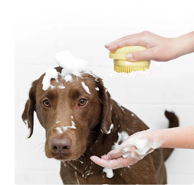 Silicone Pet Bath & Massage Gloves for Dogs and Cats.