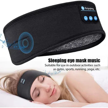 Wireless Bluetooth Knitted Headband with Stereo Earphones & Mic.