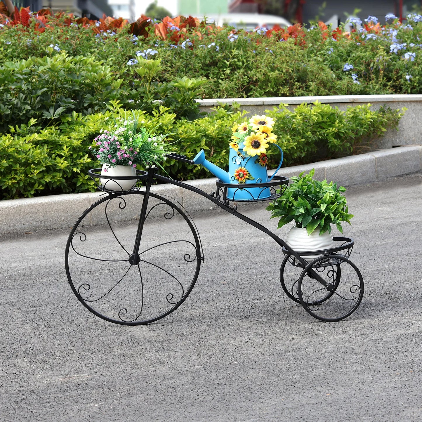 Decorative Tricycle Plant Stand for Gardens & Patios