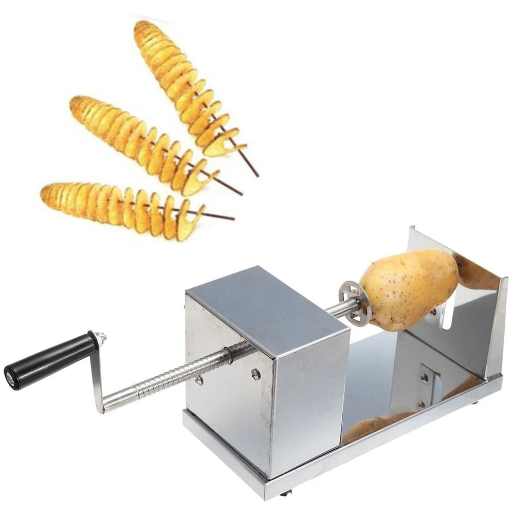Spiral Potato Chips Maker: Stainless Steel Cutter for Home Kitchen