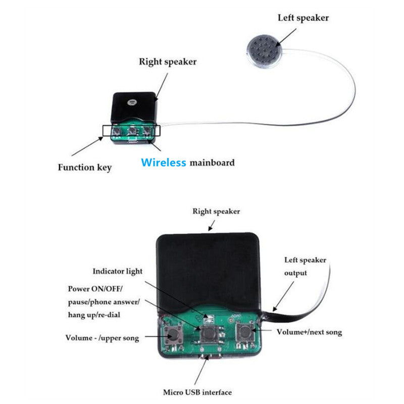 Wireless Bluetooth Knitted Headband with Stereo Earphones & Mic.