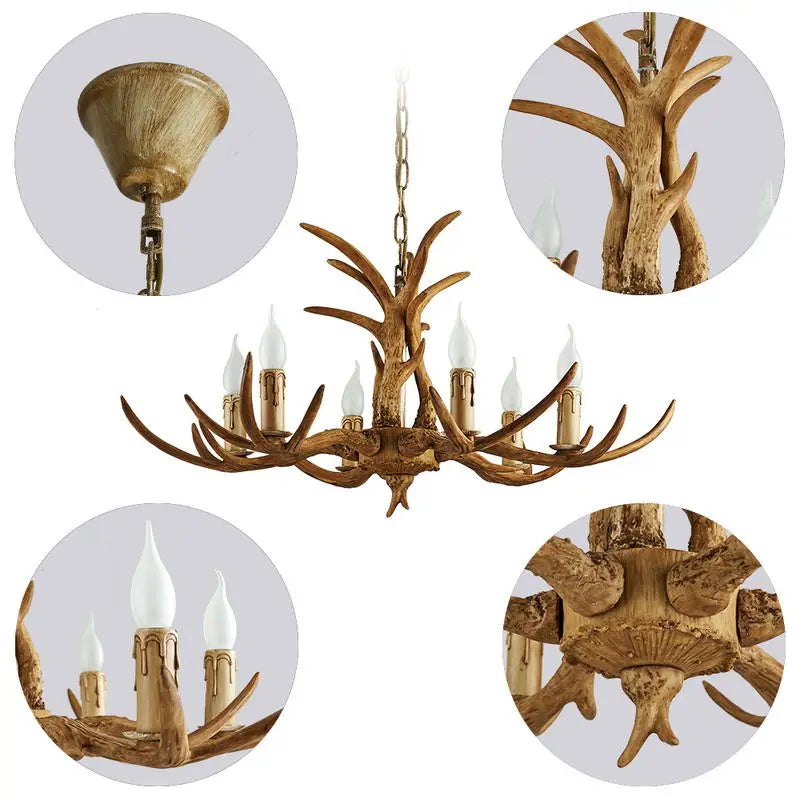 Antler Ceiling Pendant Lamp: Vintage Chandelier