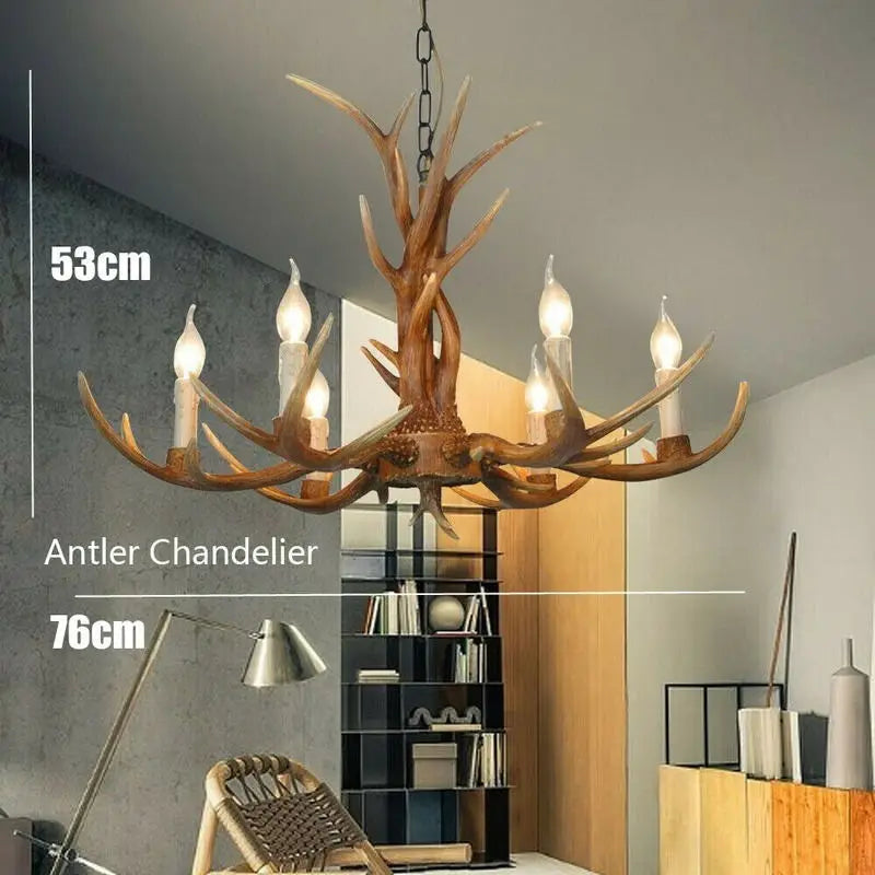 Antler Ceiling Pendant Lamp: Vintage Chandelier