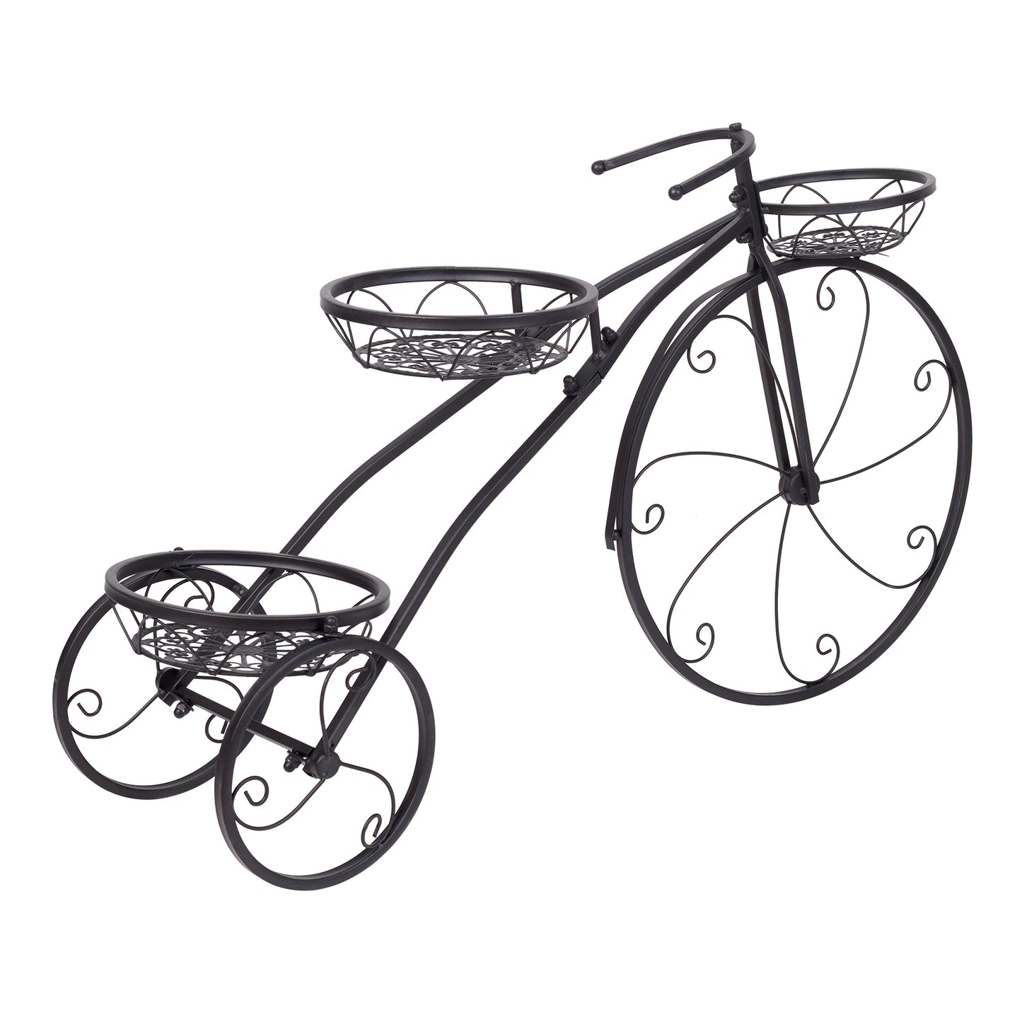 Decorative Tricycle Plant Stand for Gardens & Patios