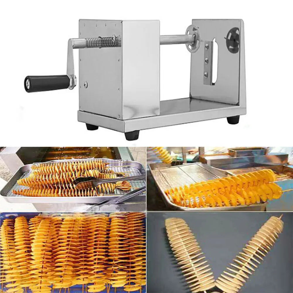Spiral Potato Chips Maker: Stainless Steel Cutter for Home Kitchen