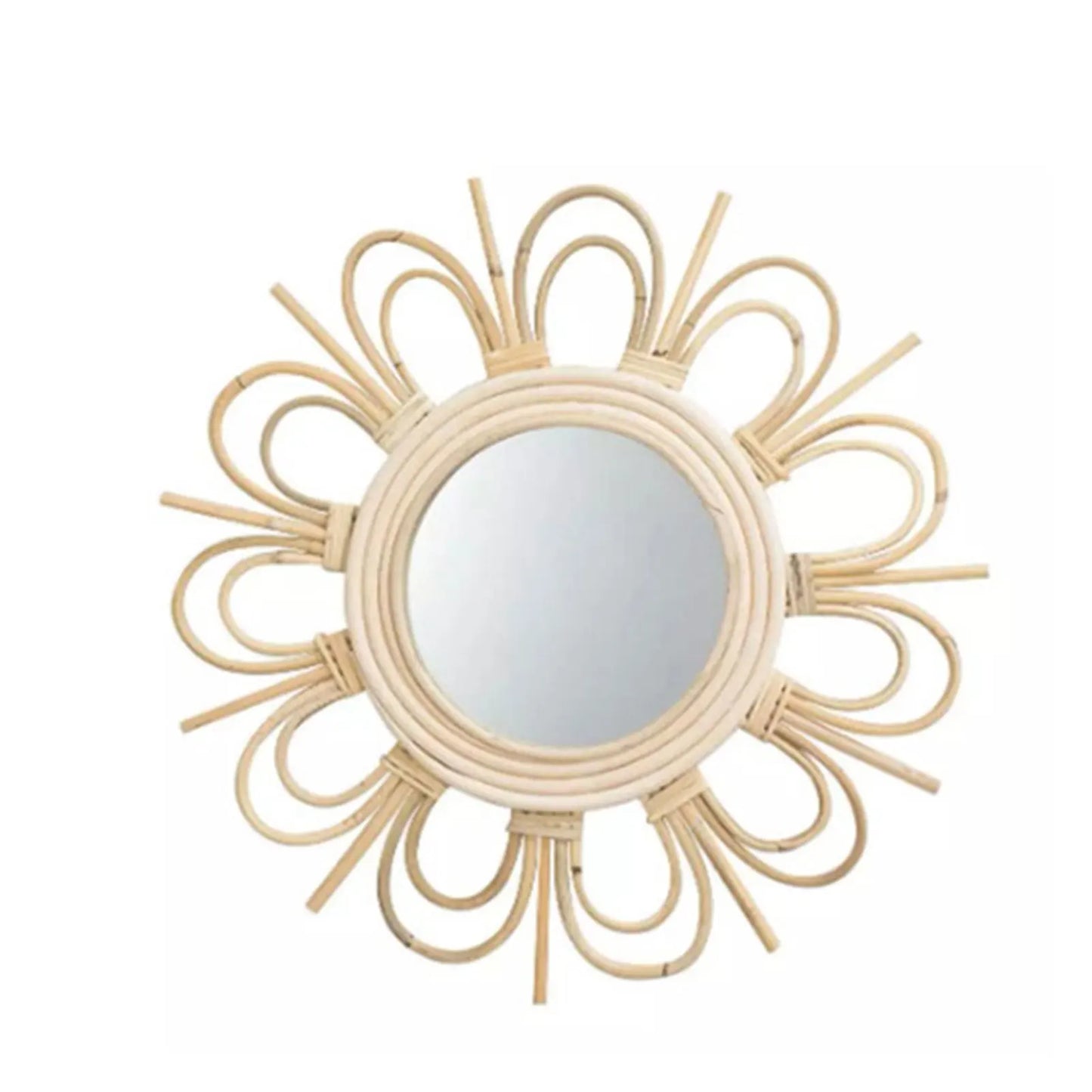 Boho Rattan Wall Mirror