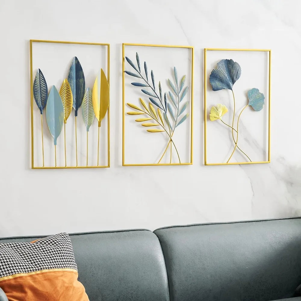Gold Leaf Wall Decoration Set