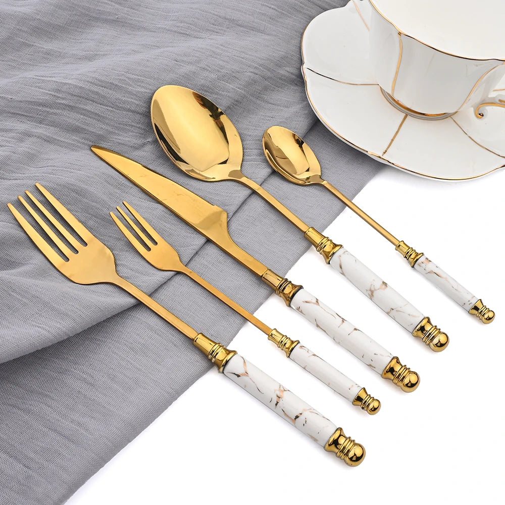 24/30-Piece Stainless Steel Dinnerware Set
