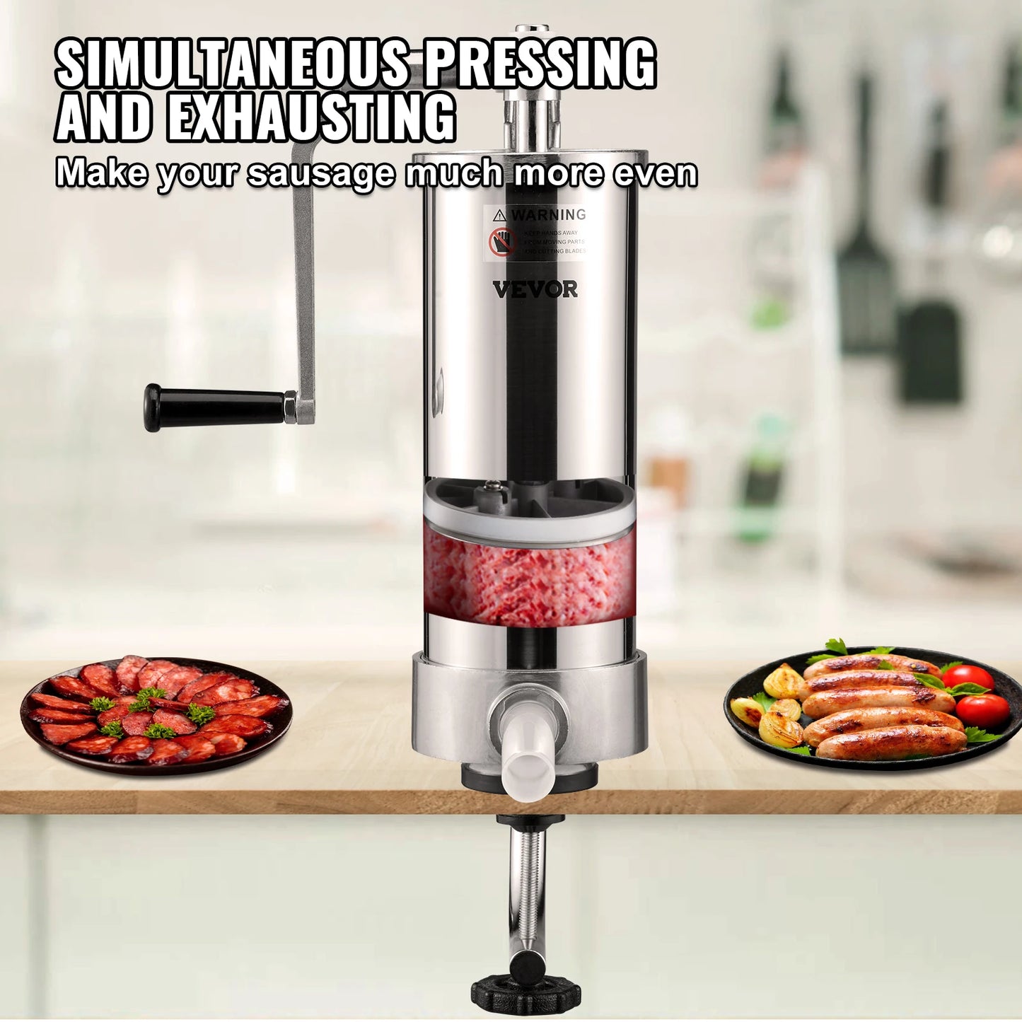 Vertical Sausage Stuffer with 3 Tubes