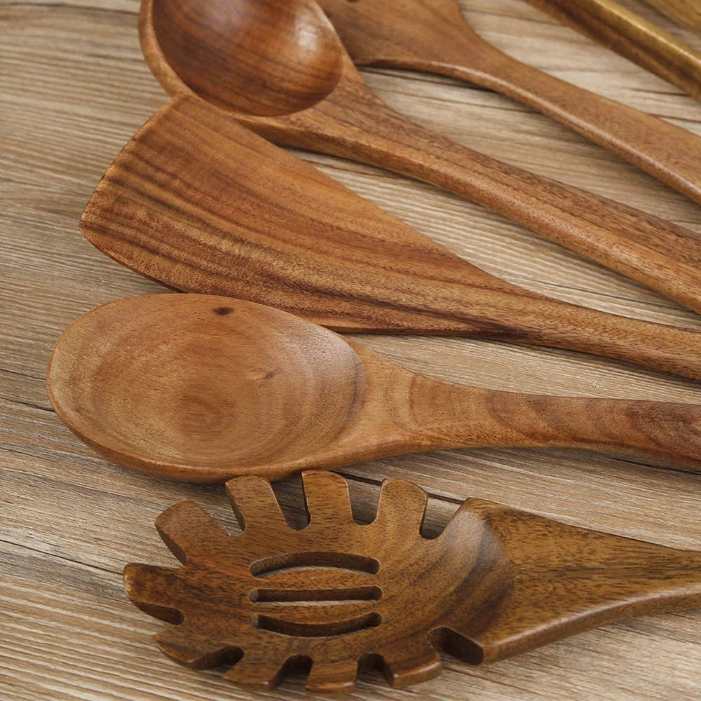 Wooden Kitchen Utensil Set for Cooking