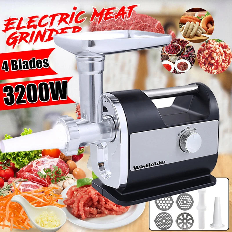 Stainless Steel Electric Meat Grinder: Kitchen Multifunction
