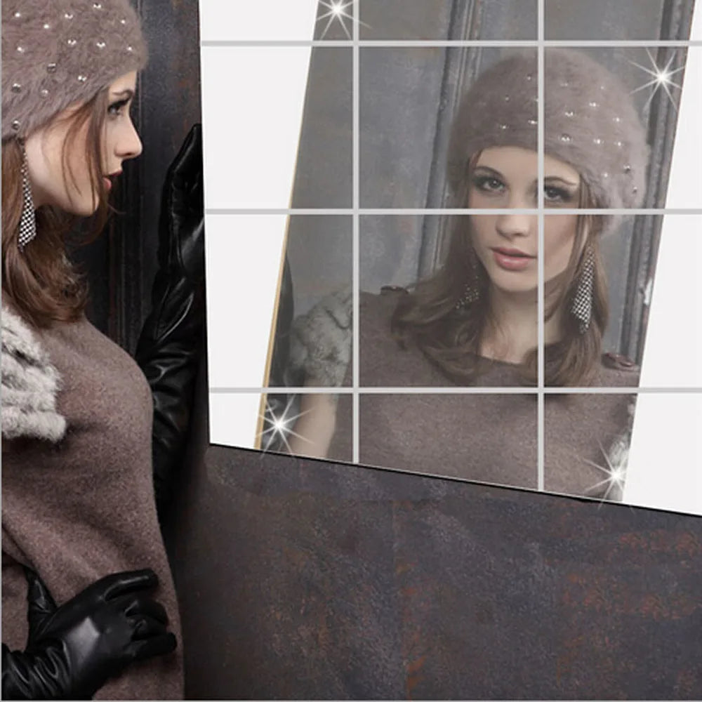 DIY Mirror Sticker: Self-adhesive PET Full Body Soft Bathroom Wall Decor