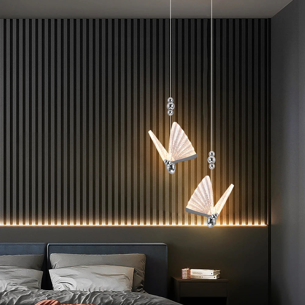 LED Butterfly Pendant Light Fixture