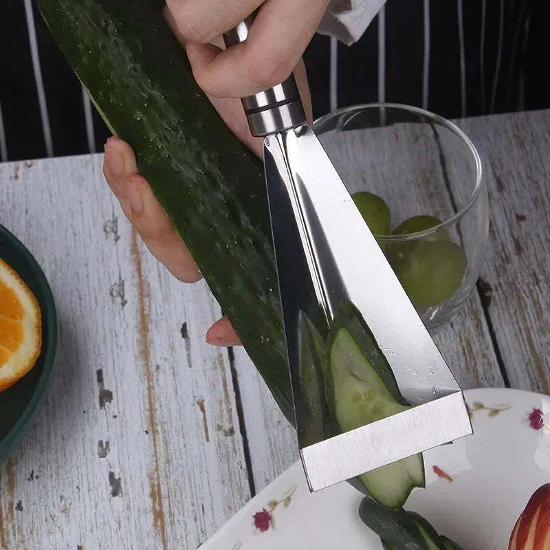 Stainless Steel Triangular Fruit Carving Knife - Kitchen Tool