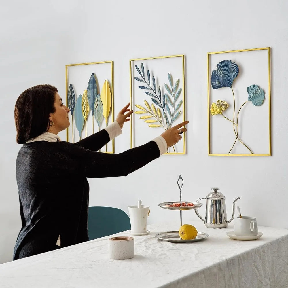 Gold Leaf Wall Decoration Set