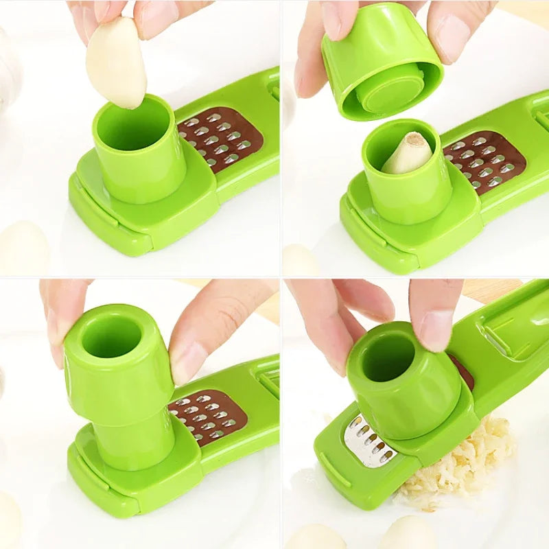 Multi-Functional Manual Ginger Garlic Crusher Press Garlic Grinding Grater