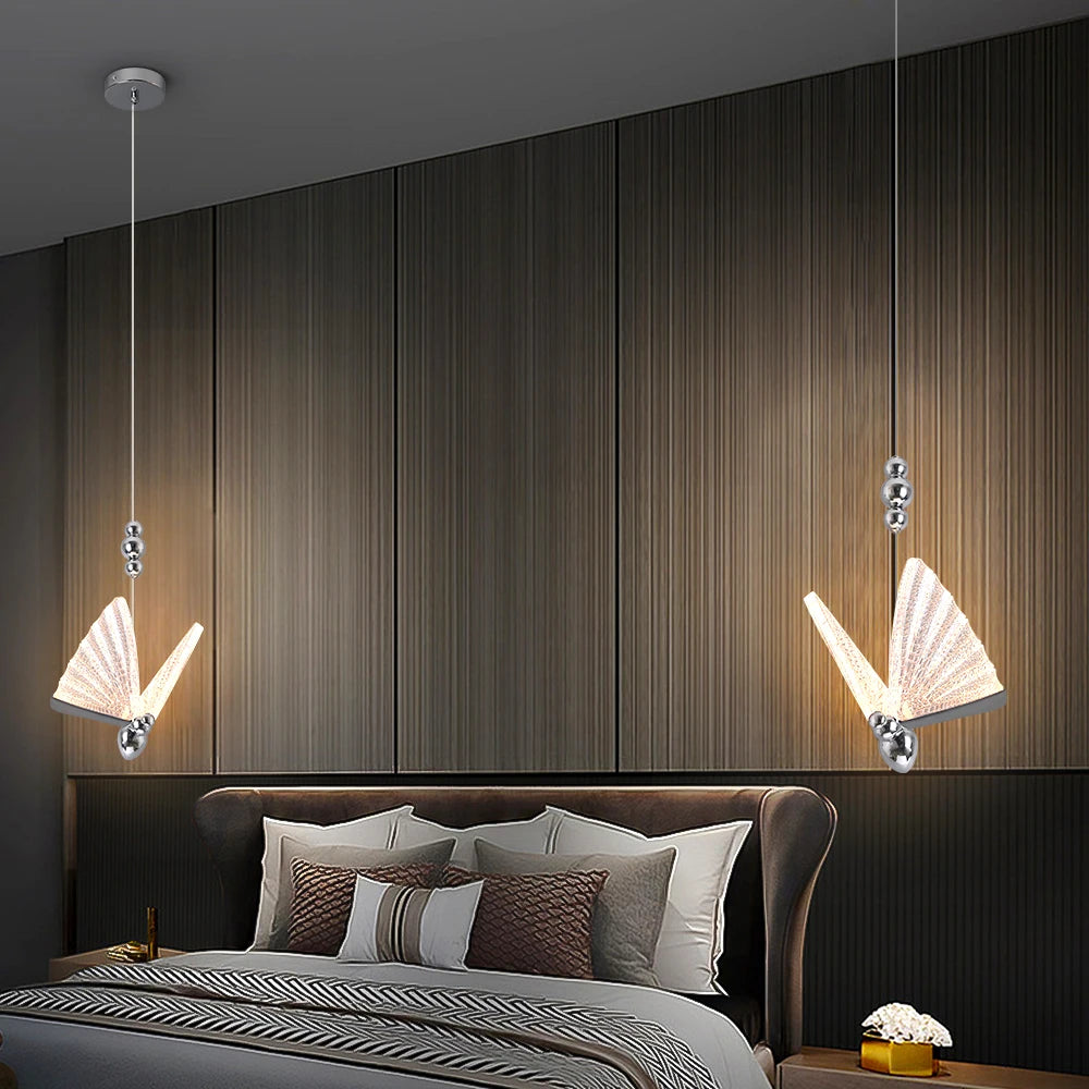 LED Butterfly Pendant Light Fixture