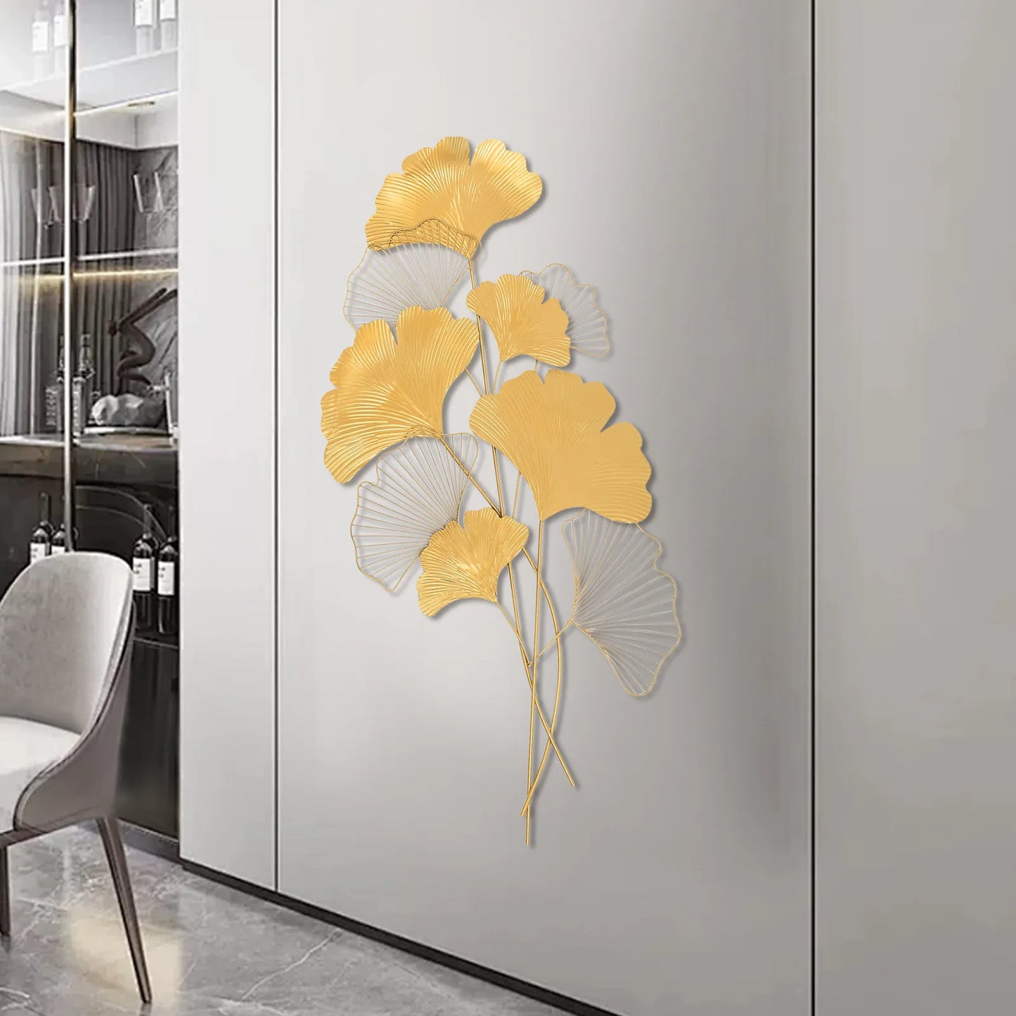 Ginkgo Biloba Metal Wall Décor Classic Home Ornament