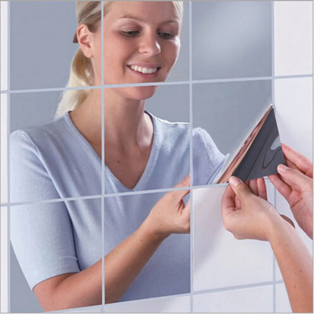 DIY Mirror Sticker: Self-adhesive PET Full Body Soft Bathroom Wall Decor