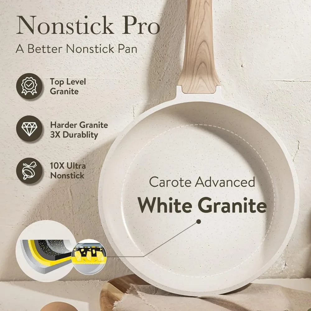 Nonstick Cookware Set | 11-Piece Granite Induction Cooking Kit