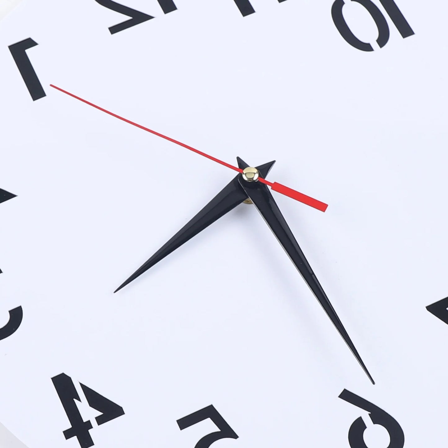 Round Acrylic Reverse Backwards Silent Wall Clock