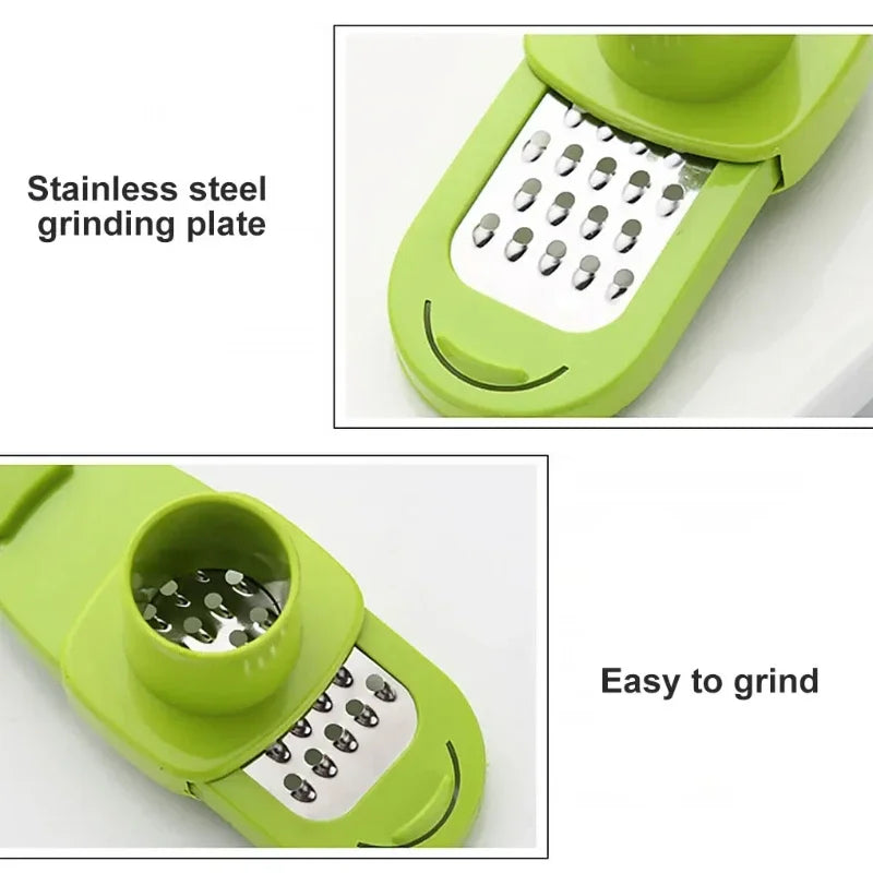 Multi-Functional Manual Ginger Garlic Crusher Press Garlic Grinding Grater