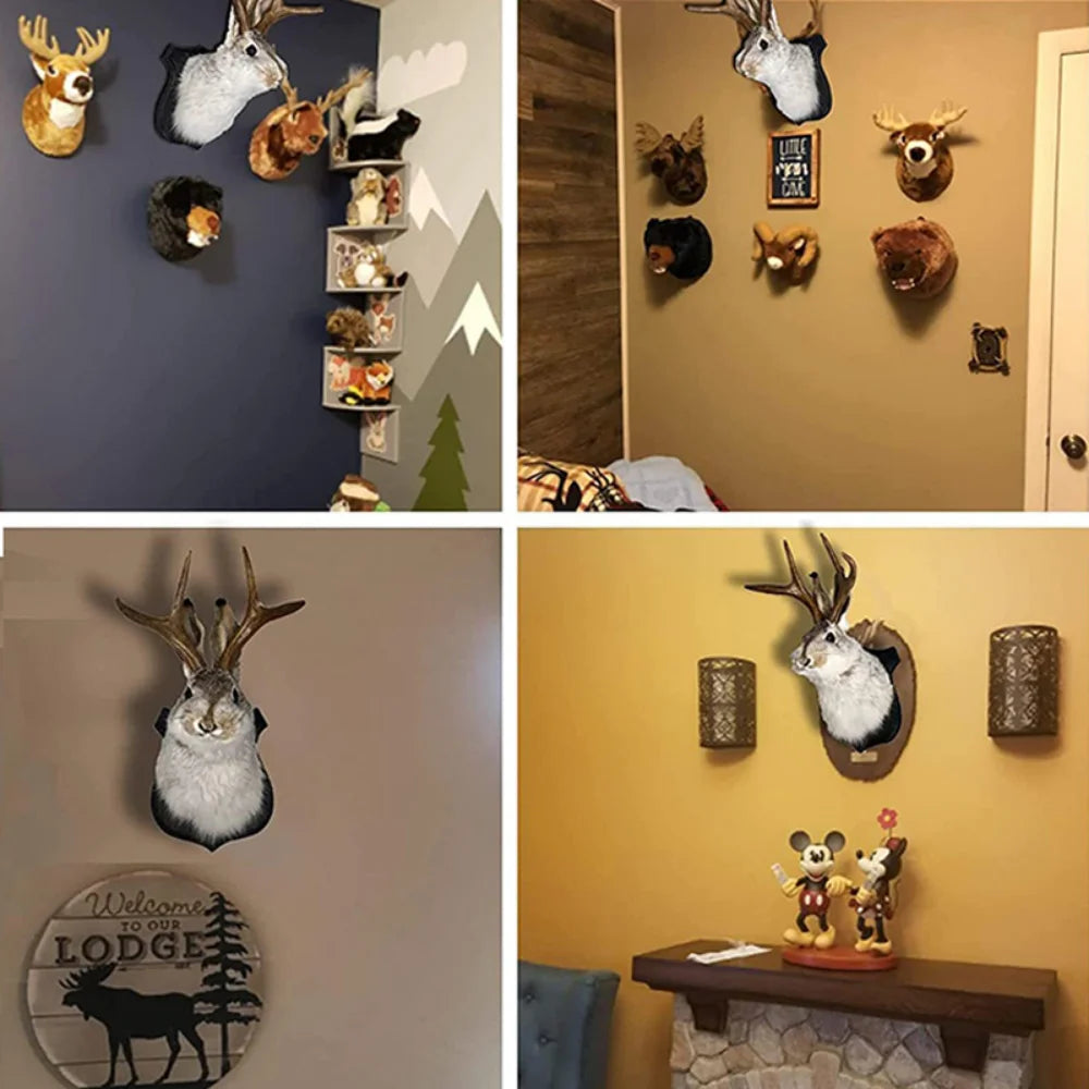 3D Rabbit Antler Wall Mount