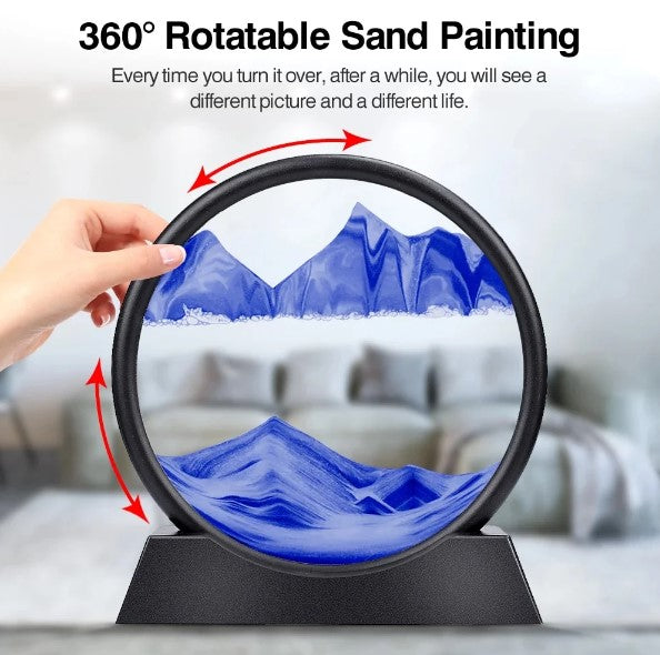 Sand Art 3D Hourglass Sea Sandscape Display 7- Home Decor