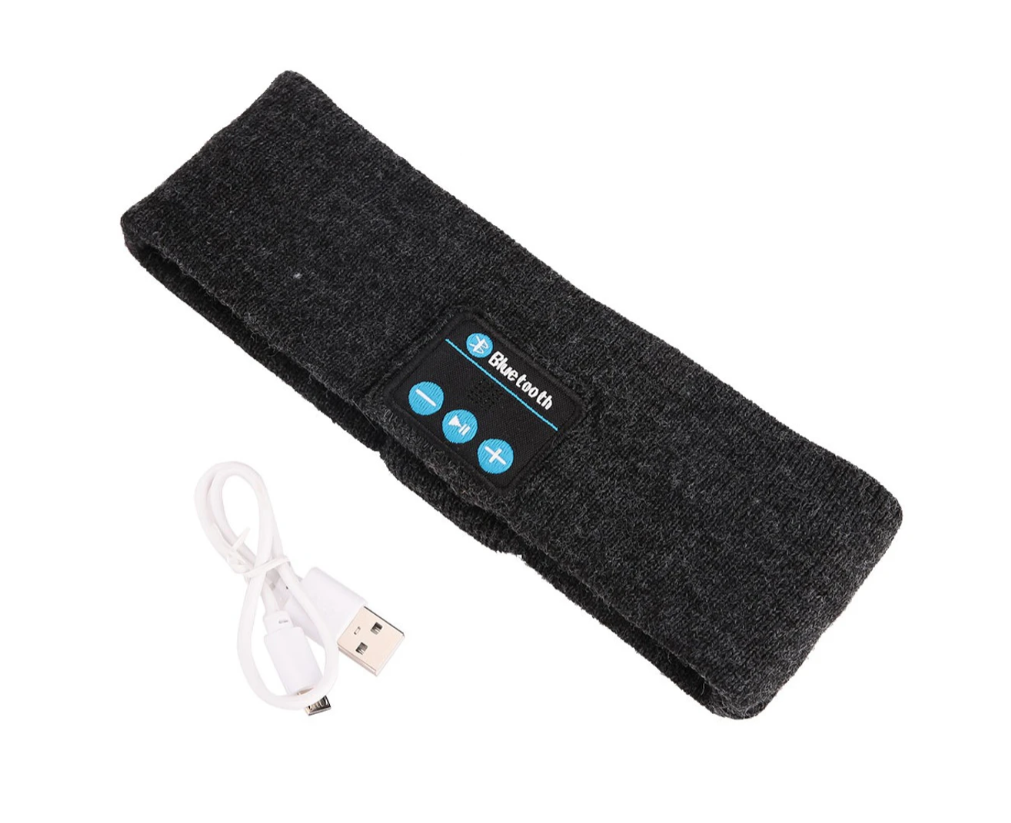 Wireless Bluetooth Knitted Headband with Stereo Earphones & Mic.