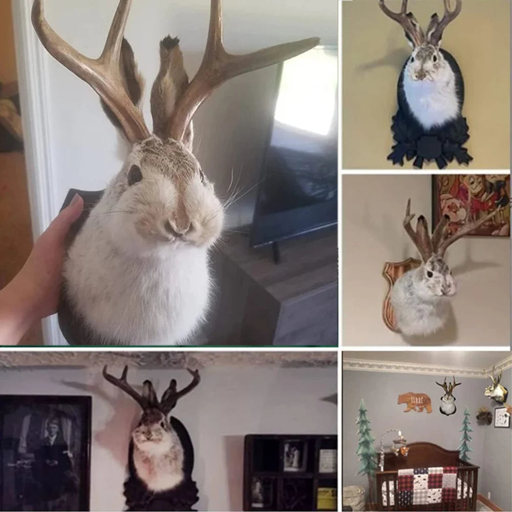 3D Rabbit Antler Wall Mount
