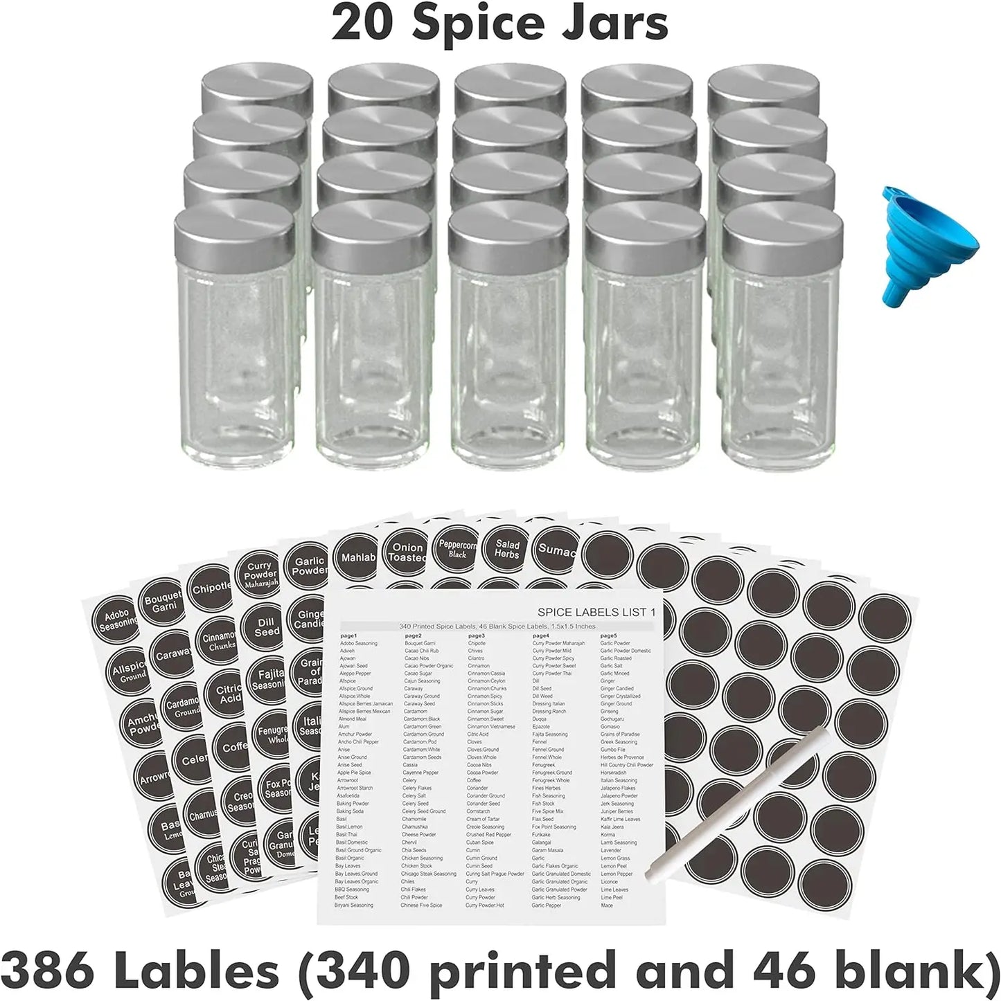 20-Jar Revolving Spice Rack Organizer