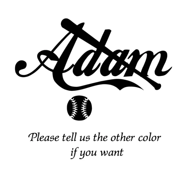 Personalized Baseball Wall Decal for Kids' Bedrooms