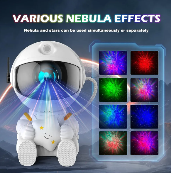 Galaxy Night Light: Astronaut Projector for Bedroom Décor