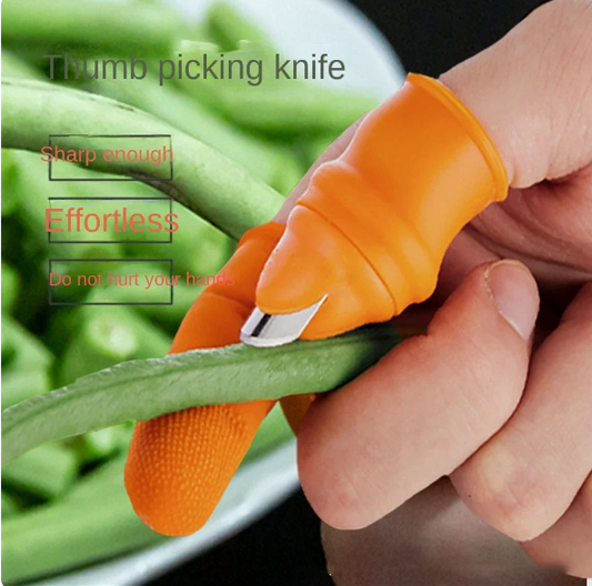 Vegetable Harvesting Finger Knife: Protective Cover Included