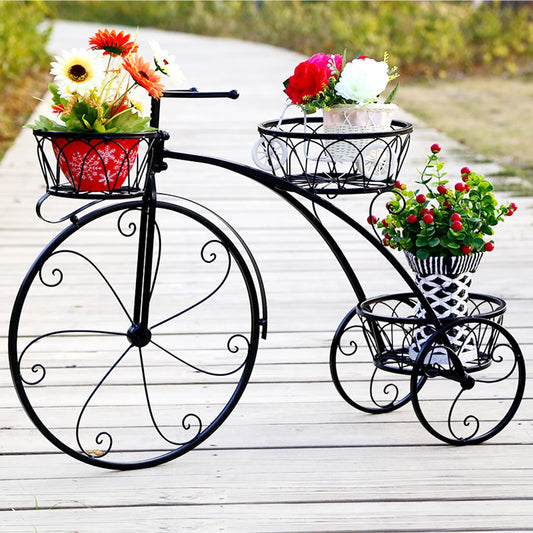 Decorative Tricycle Plant Stand for Gardens & Patios