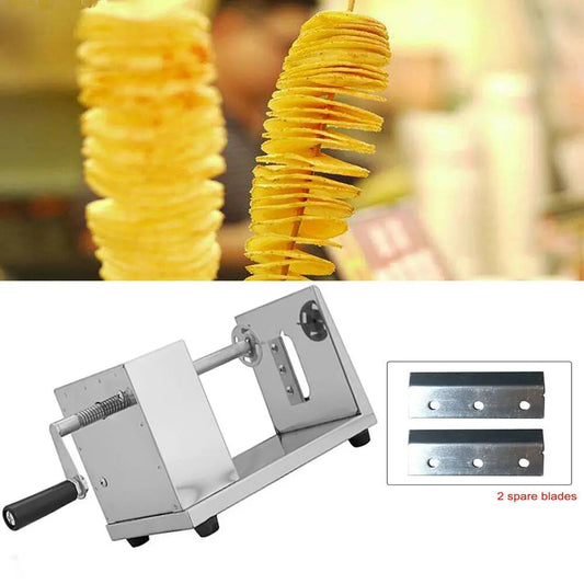 Spiral Potato Chips Maker: Stainless Steel Cutter for Home Kitchen