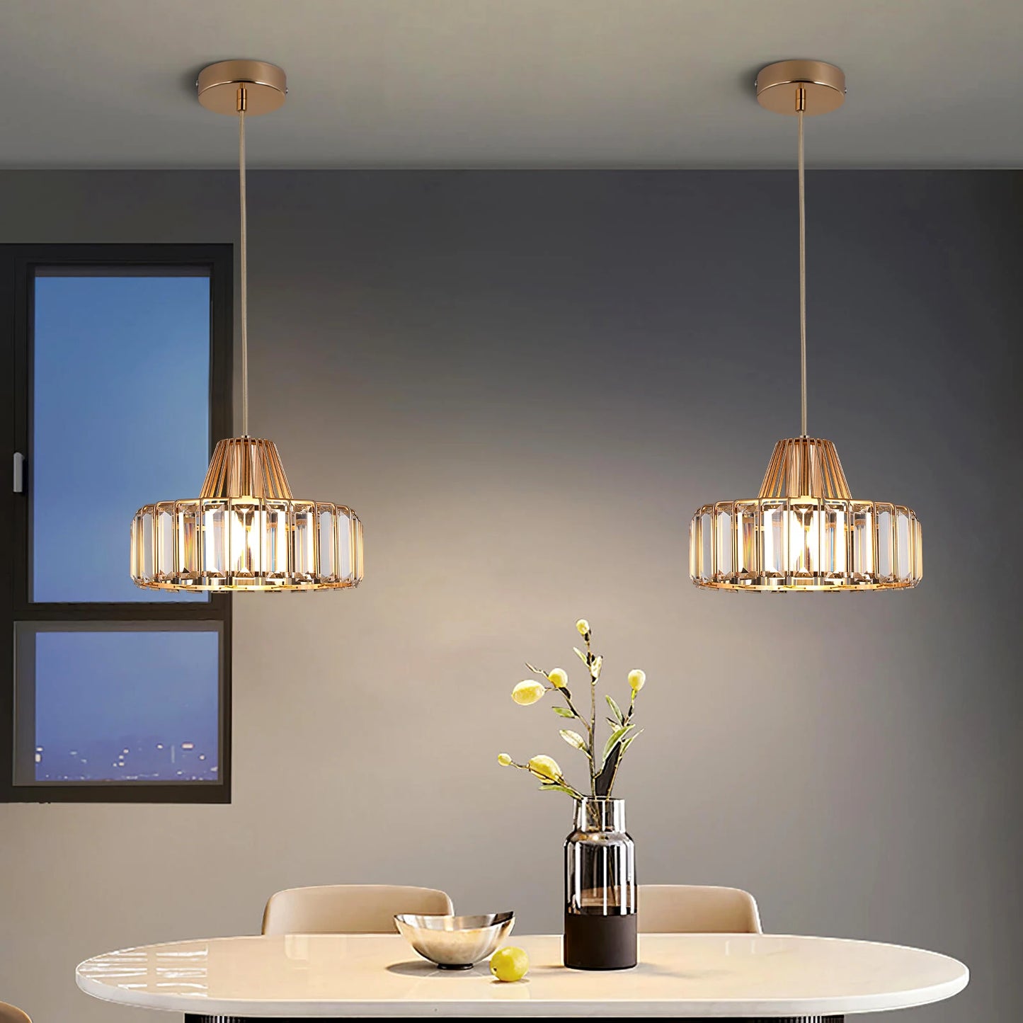 Crystal Pendant Chandelier Light Fixture