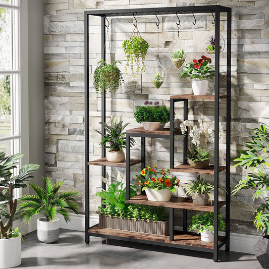 Tribesigns Wooden Plant Stand Display Rack For Home Decoration