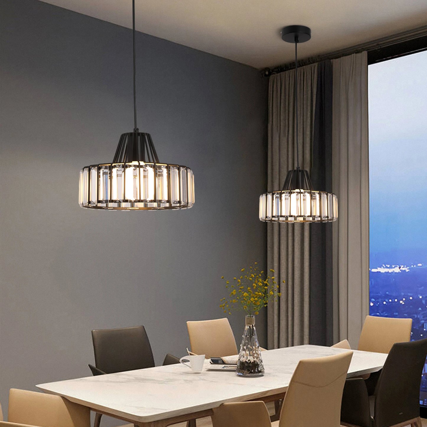 Crystal Pendant Chandelier Light Fixture