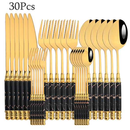 24/30-Piece Stainless Steel Dinnerware Set