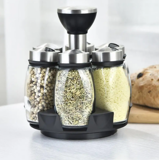 360° Rotating Kitchen Spice Bottle Set