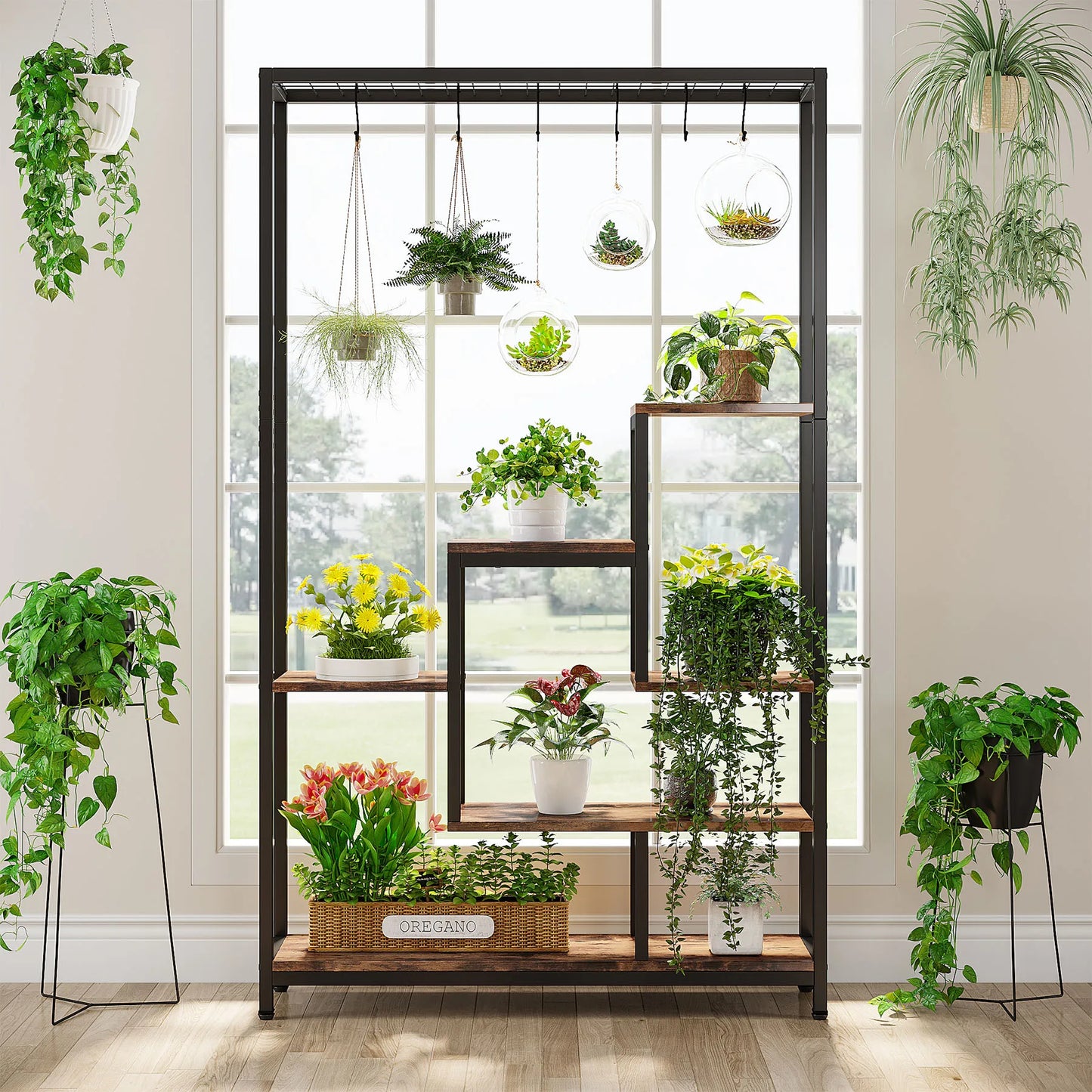 Tribesigns Wooden Plant Stand Display Rack For Home Decoration