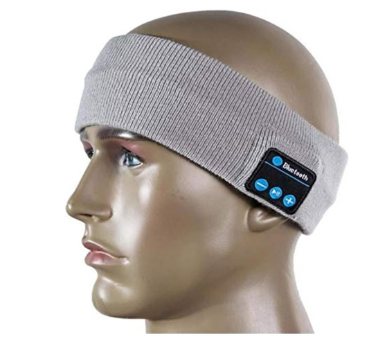 Wireless Bluetooth Knitted Headband with Stereo Earphones & Mic.
