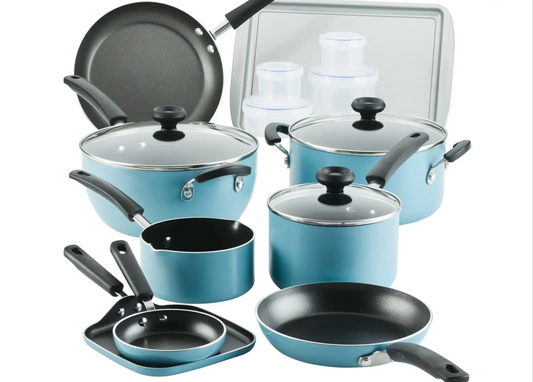 20-Pieces Cooking Pots Pans Set Nonstick Cookware Aluminum Kitchen